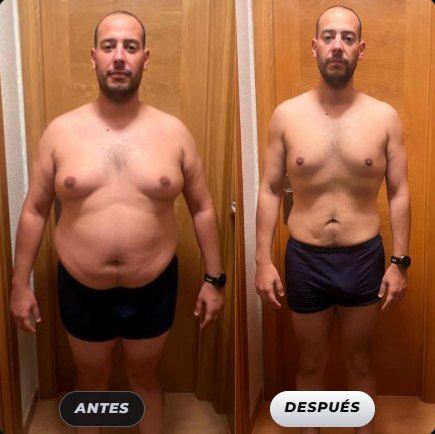 Antes y después de un cliente de Renace Fit